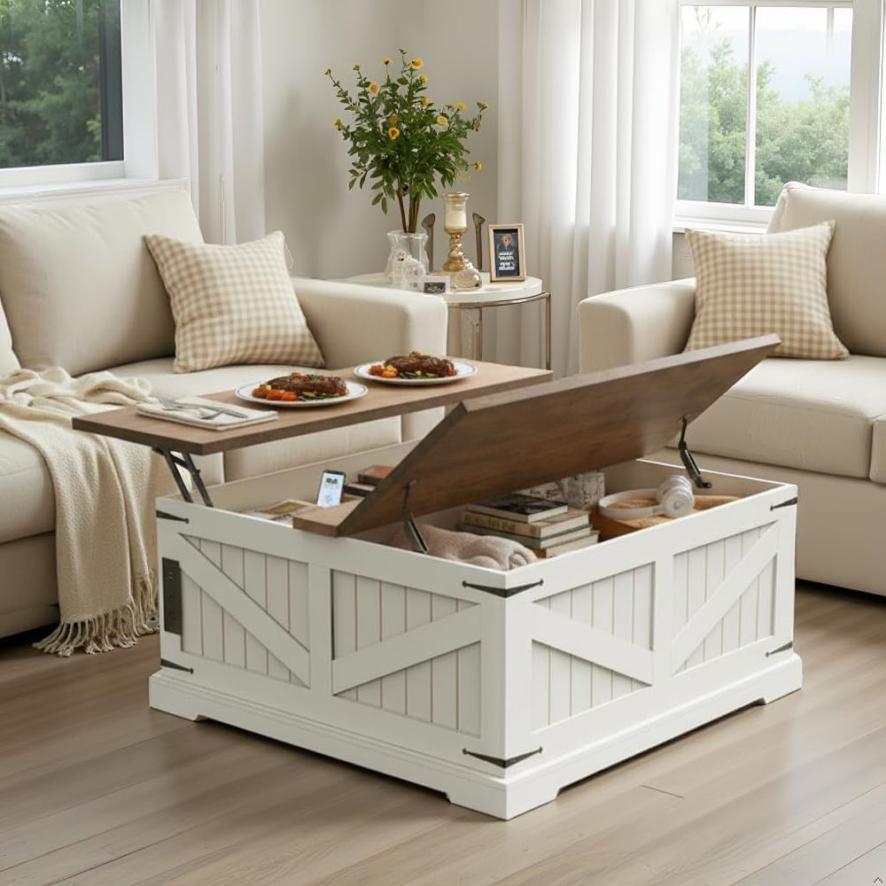 Desk Charging Station - 36 Lit Top Coffee Table with