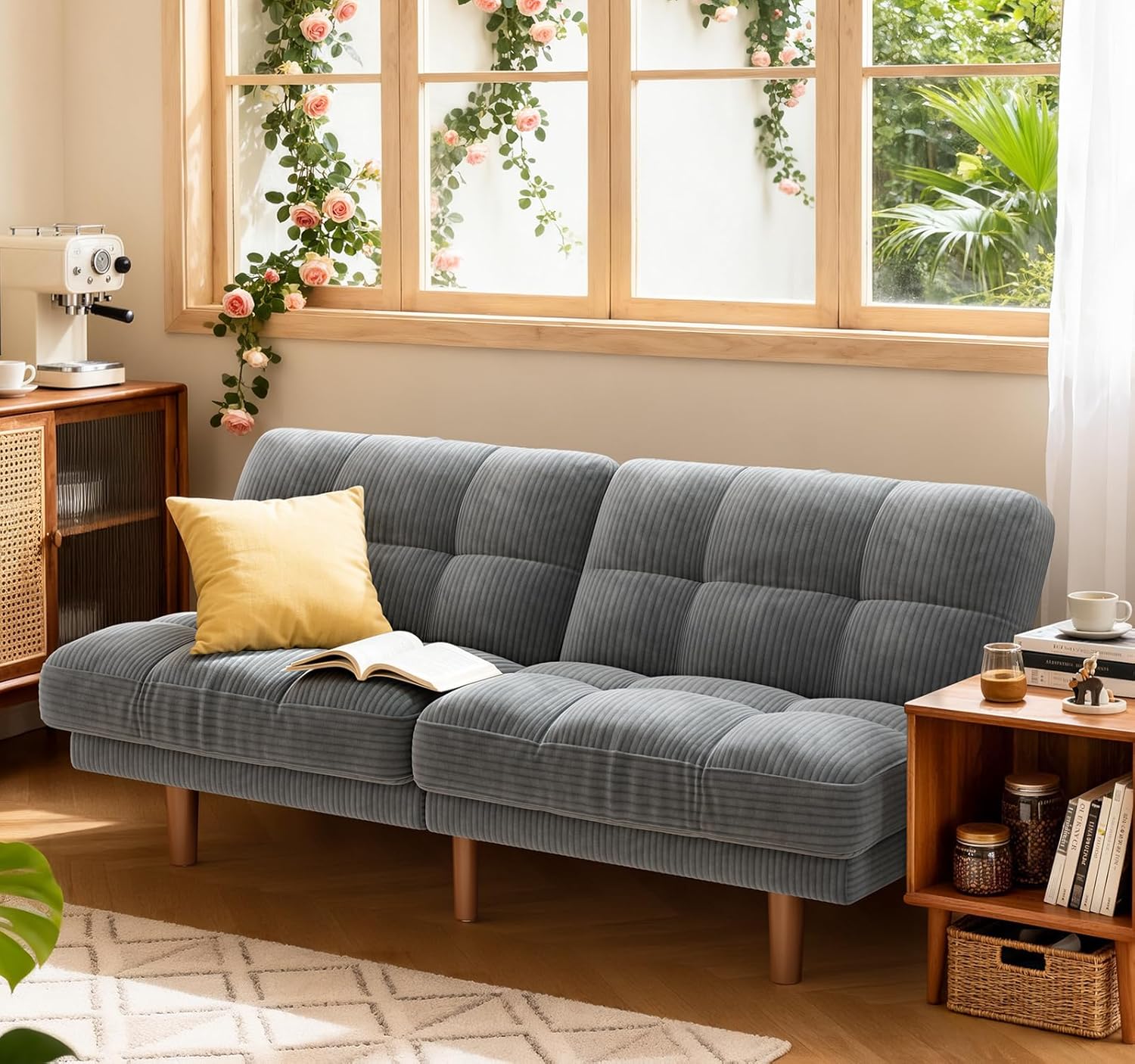 #Futon Sofa Bed Adjustable Bac - огляд і ціна Home Office Guest Room