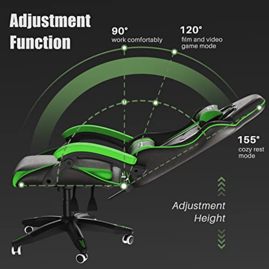 Gaming Chair with Lumbar Suppo - огляд і ціна Home Office Chair