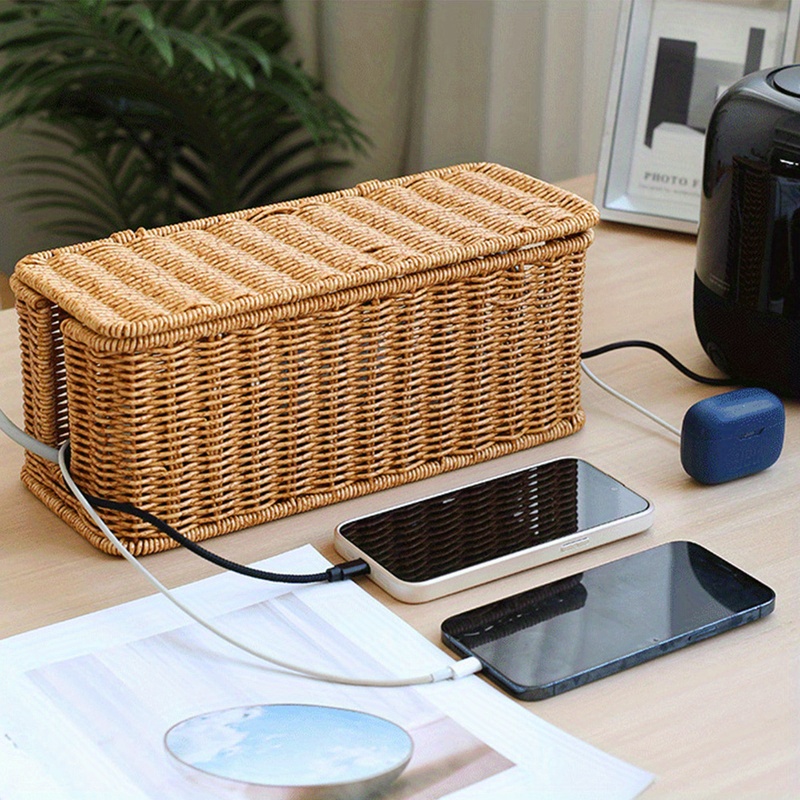 Handcrafted Rattan Cable Manag - огляд і ціна Cable Management Box