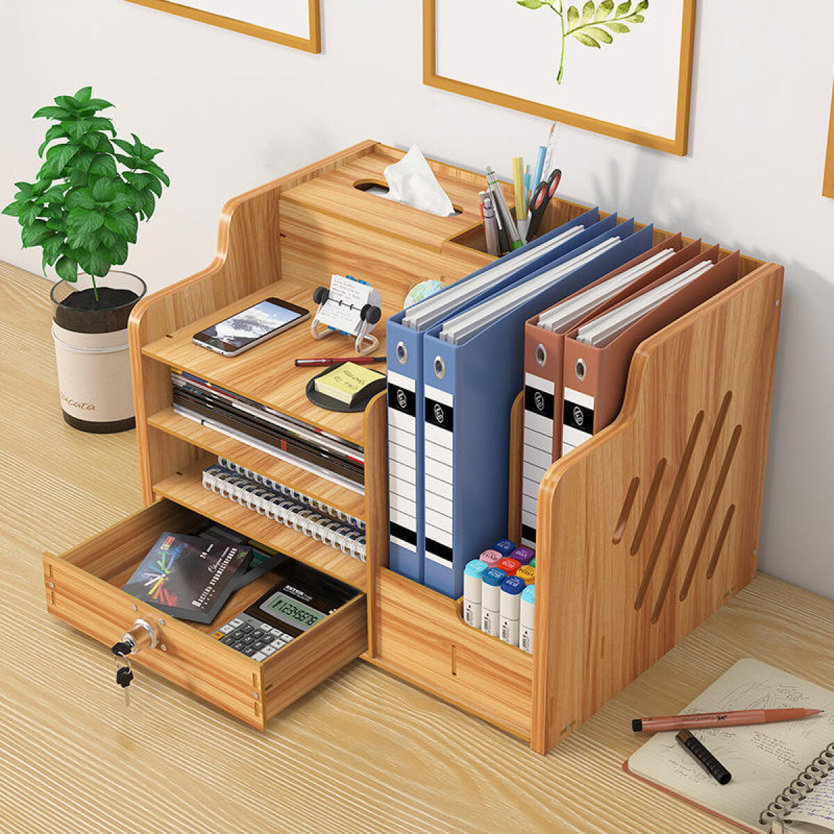 Home Organizer Rack Wooden Des - огляд і ціна Letter Tray Desk