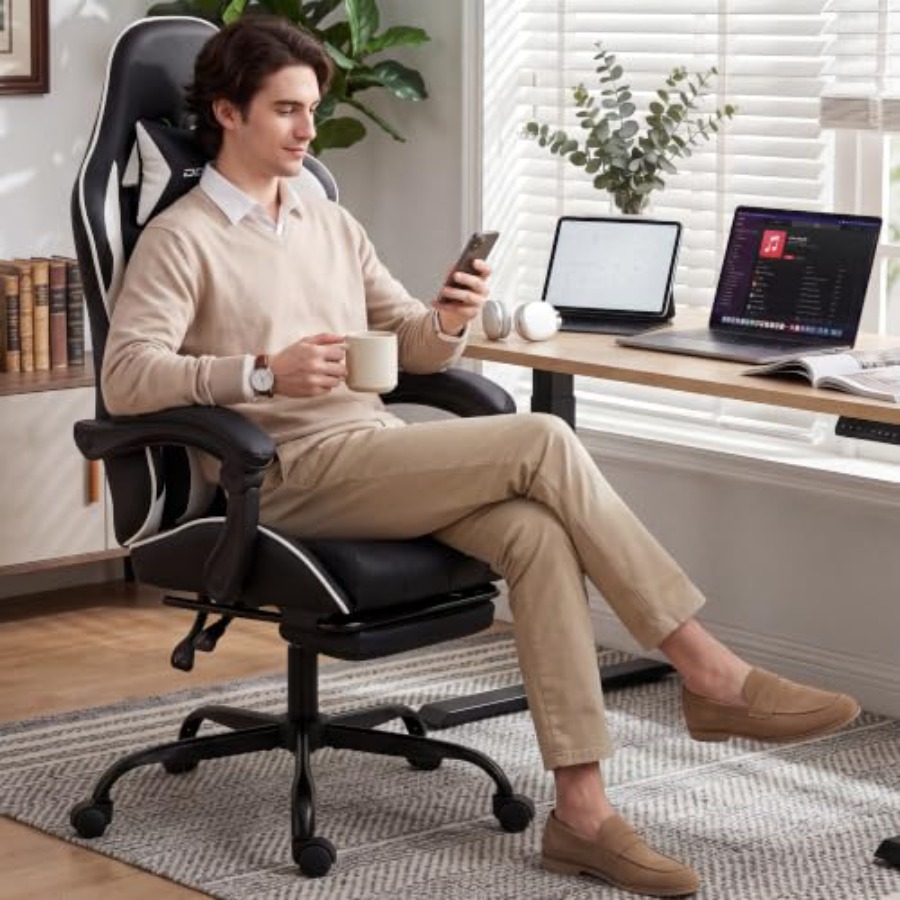 Gaming Chair with Footrest, Er - огляд і ціна Home Office Chair
