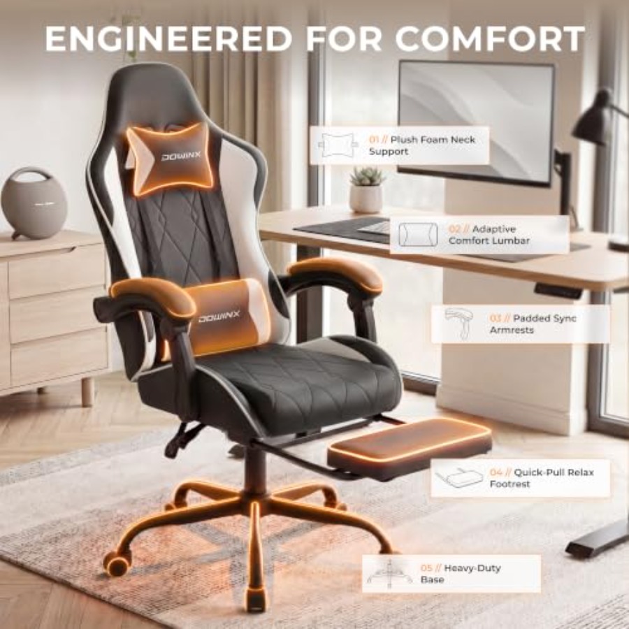 Gaming Chair with Footrest, Er - огляд і ціна Home Office Chair