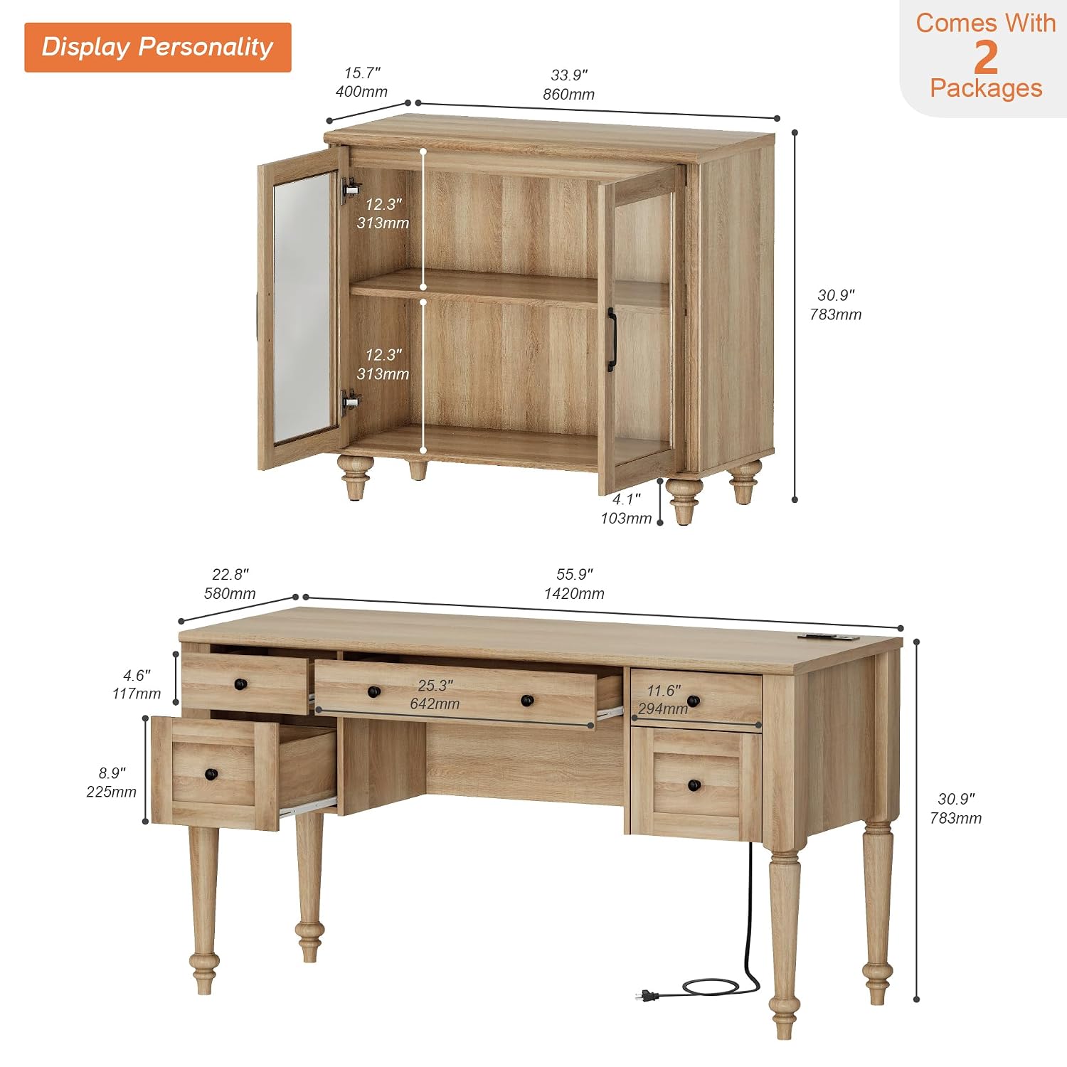 56'' Executive Desk Charging S - огляд і ціна Desk Charging Station