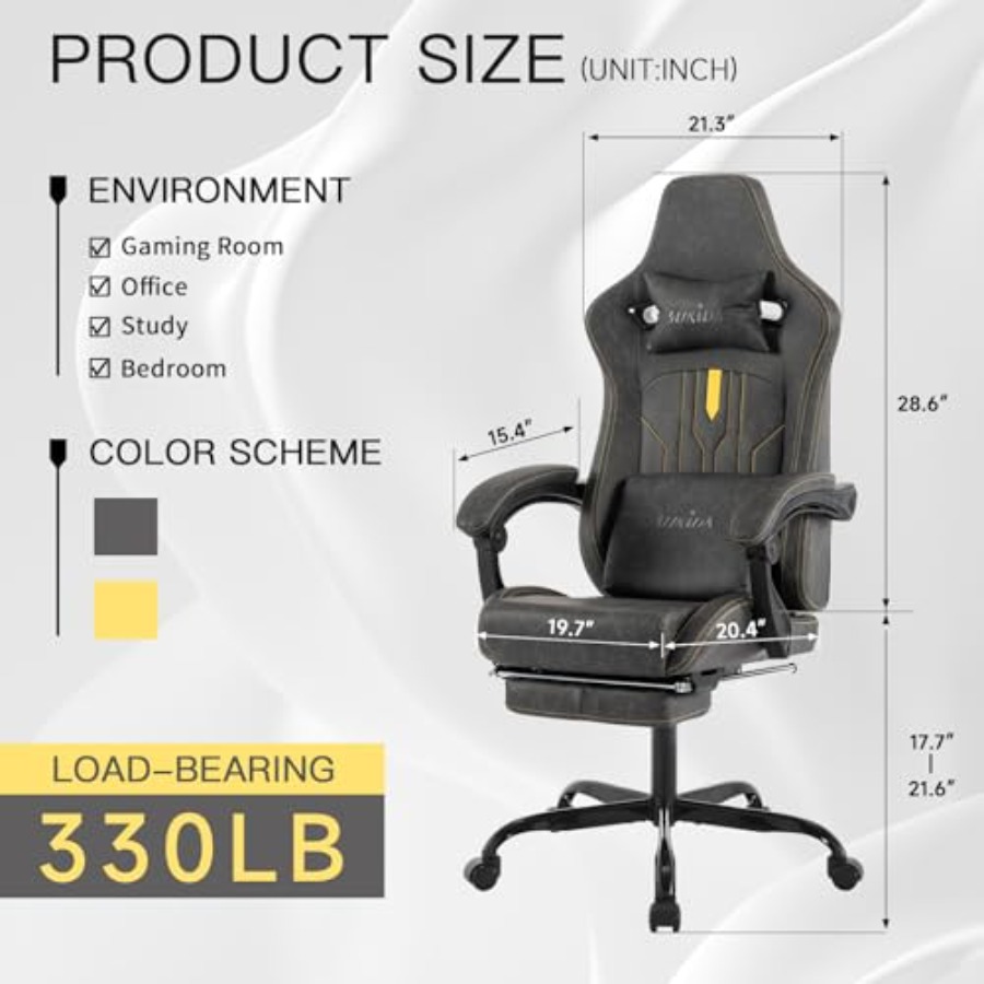 Gaming chair with footrest for - огляд і ціна Home Office Chair