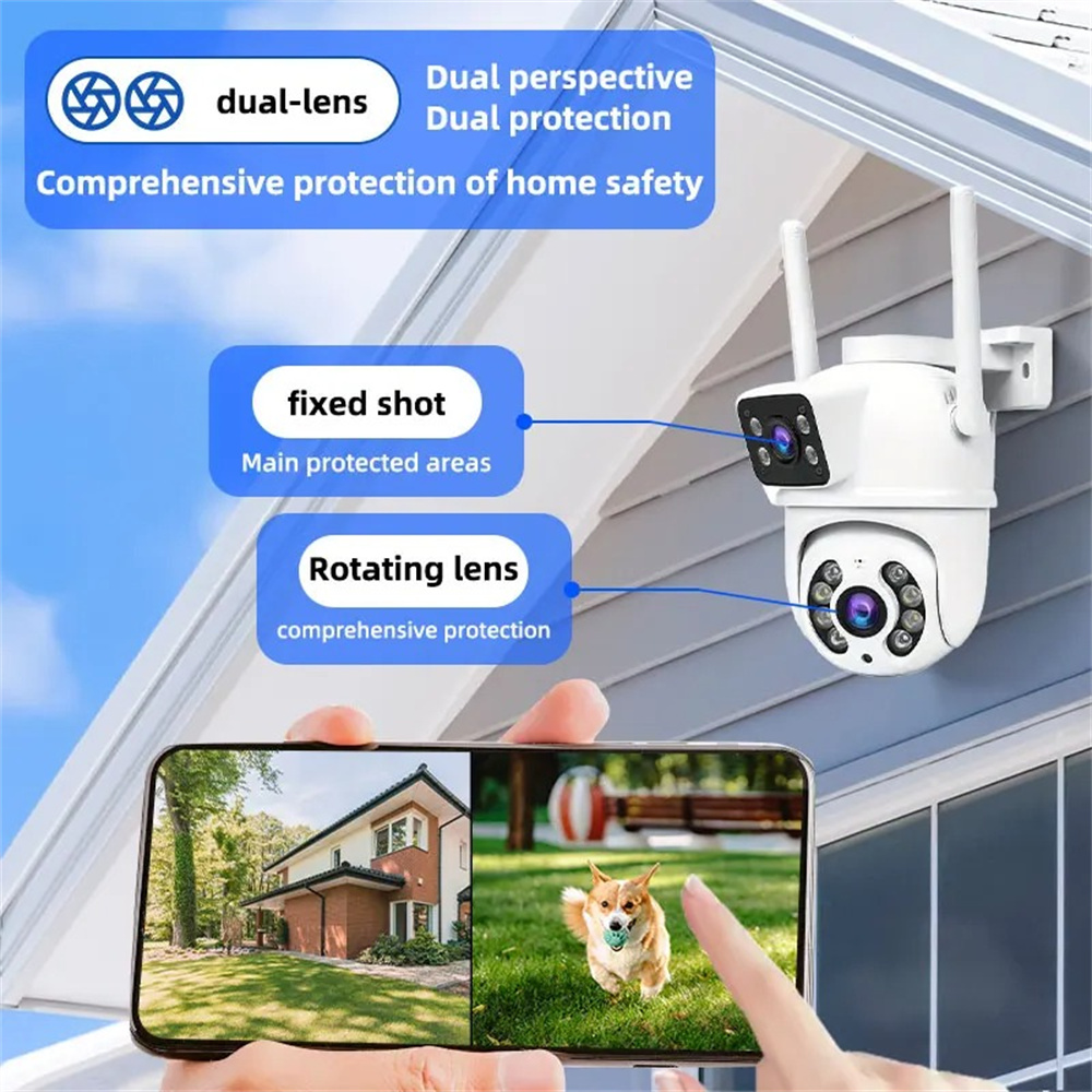8MP Dual Lens Wifi Camera PTZ  - огляд і ціна Home Office Email