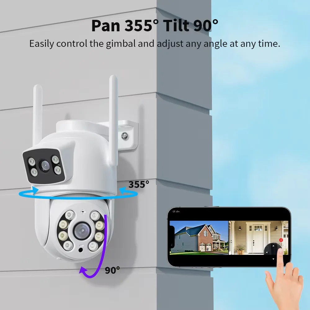 8MP Dual Lens Wifi Camera PTZ  - огляд і ціна Home Office Email