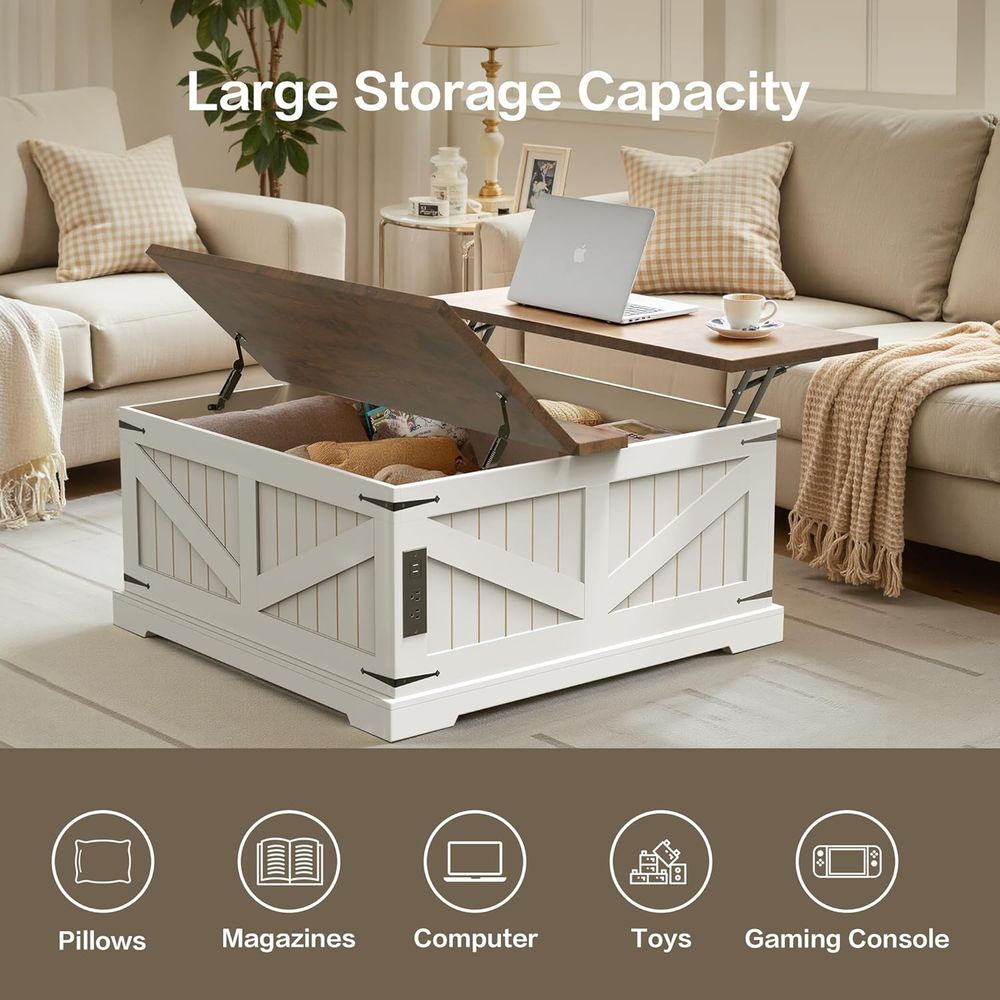 36 Lit Top Coffee Table with S - огляд і ціна Desk Charging Station
