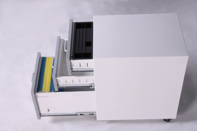 White & Grey Metal Mobile Pede - огляд і ціна Drawer Pedestal Cabinet