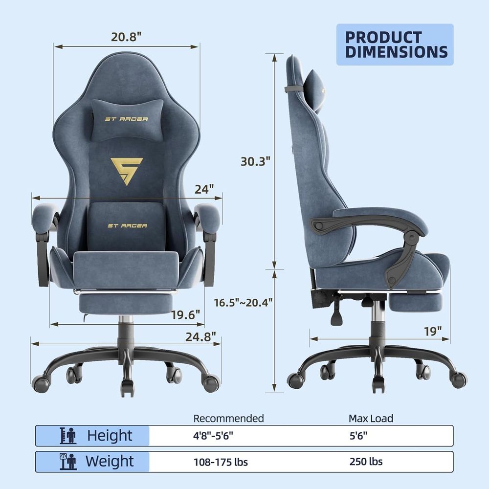 Ergonomic Gaming Chair with Fo - огляд і ціна Home Office Chair