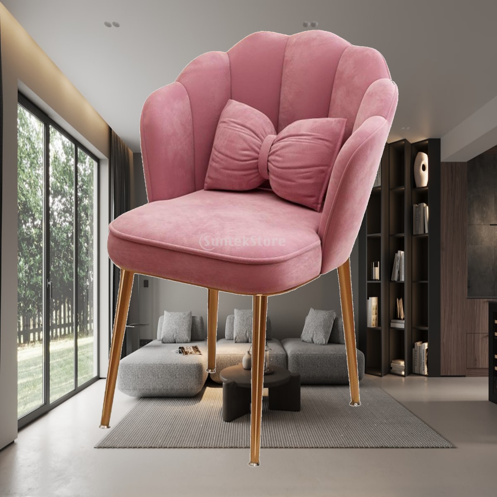 Contemporary Makeup Chair with - огляд і ціна Home Office Guest Room