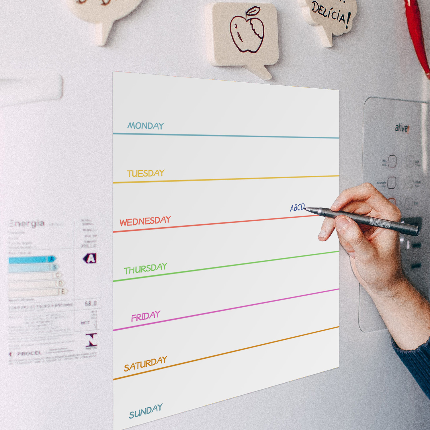 Magnetic Weekly Planner Fridge - огляд і ціна Letter Tray Desk