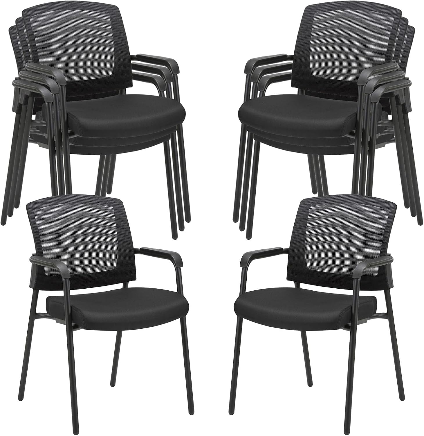 Black Stacking Chairs Stackabl - огляд і ціна Home Office Guest Room