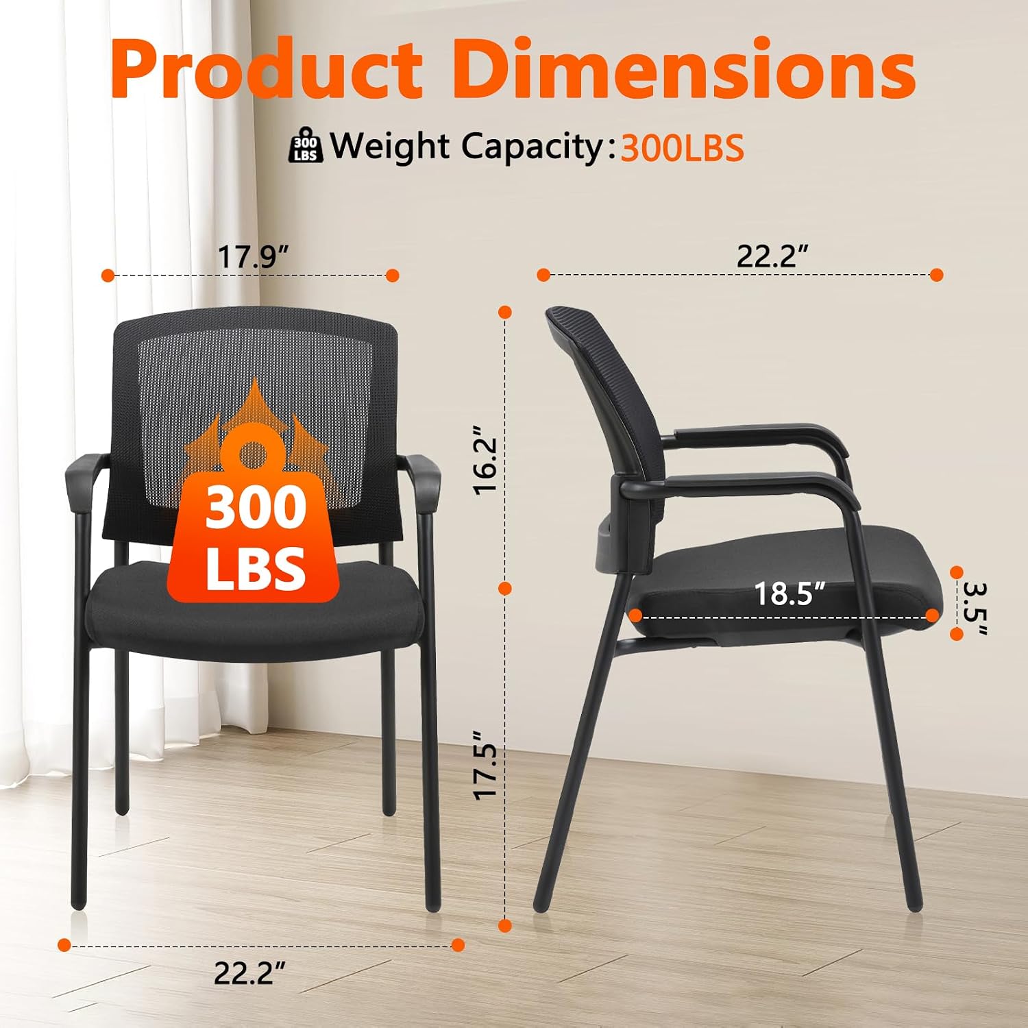 Black Stacking Chairs Stackabl - огляд і ціна Home Office Guest Room